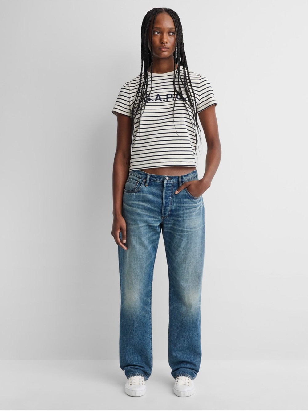 NEW GAP x APC Japanese denim relaxed straight jeans